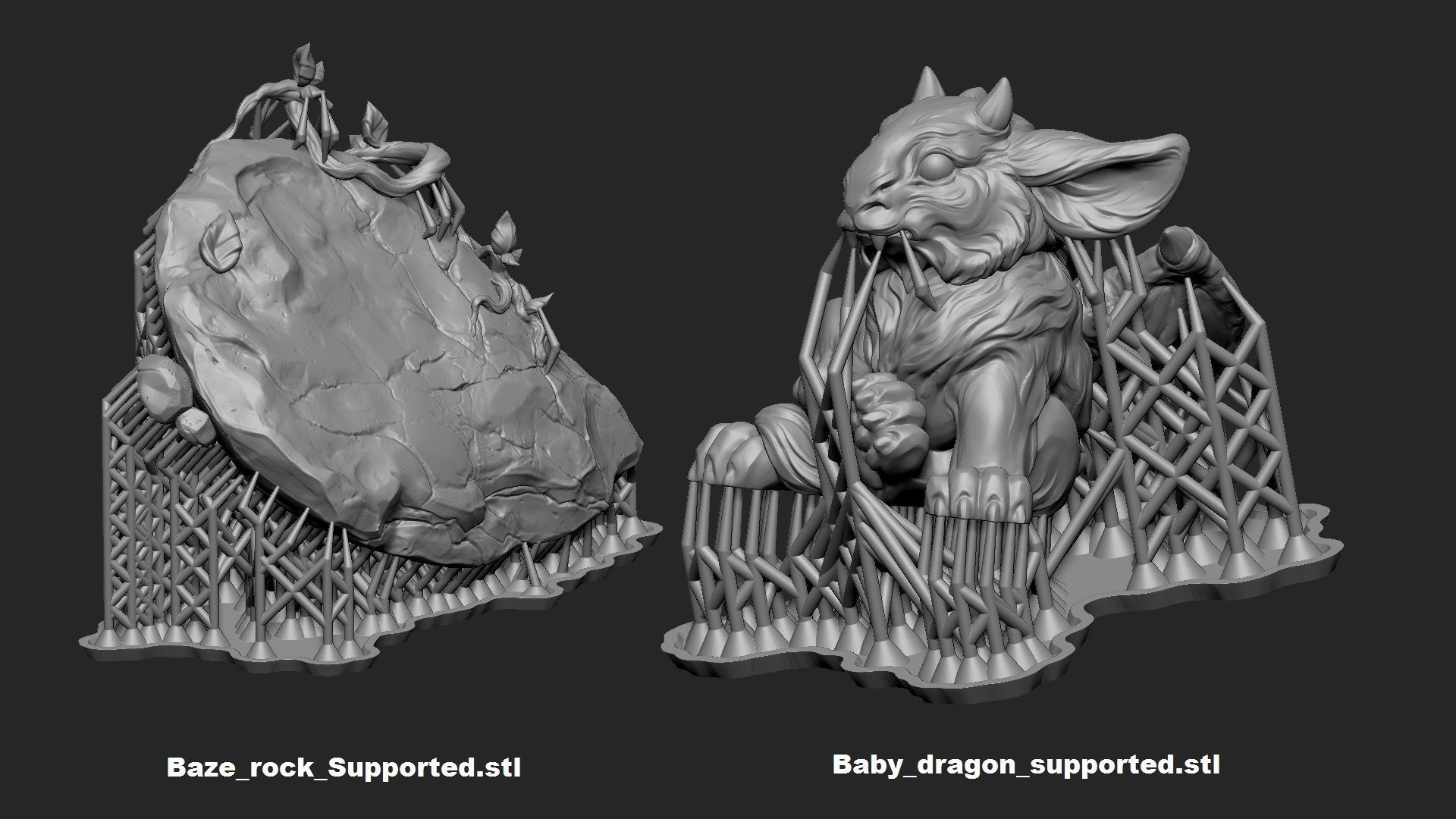 Baby dragon 3d model 3D print model_8