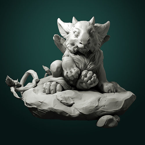 Baby dragon 3d model 3D print model
