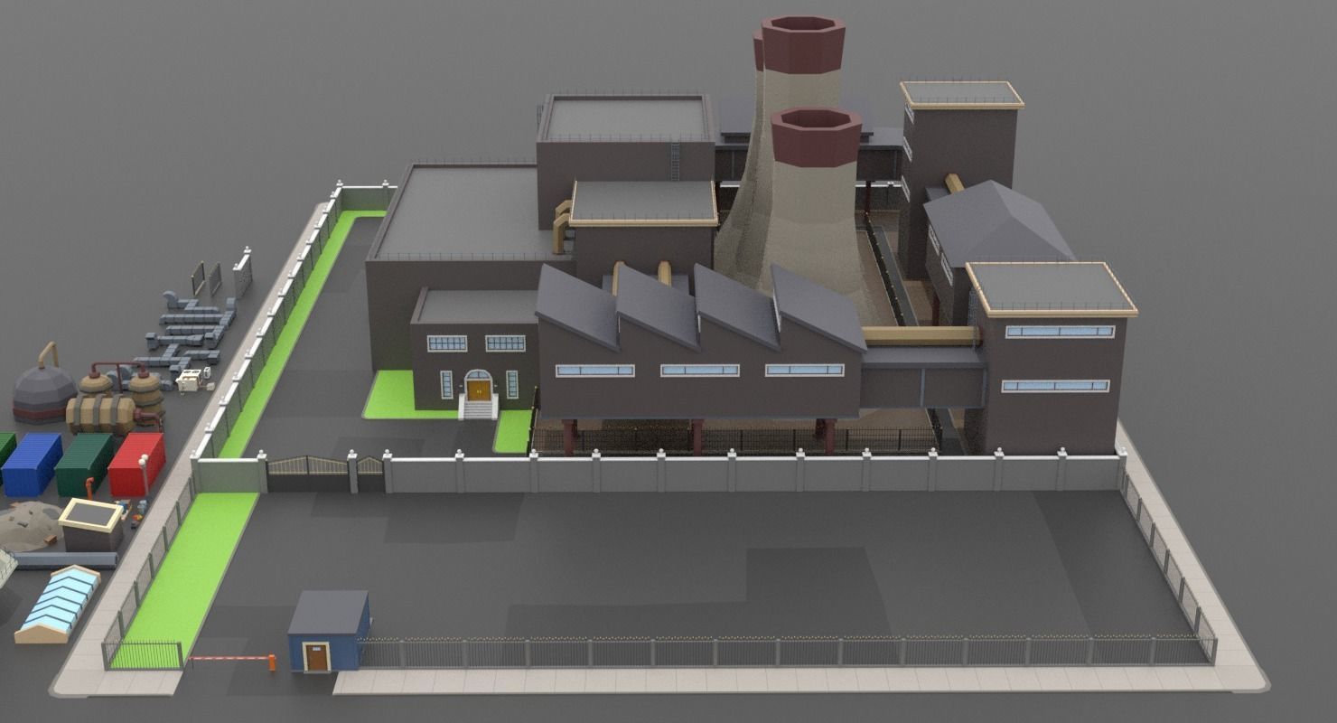 LowPoly Factory Pack Low-poly 3D model_4