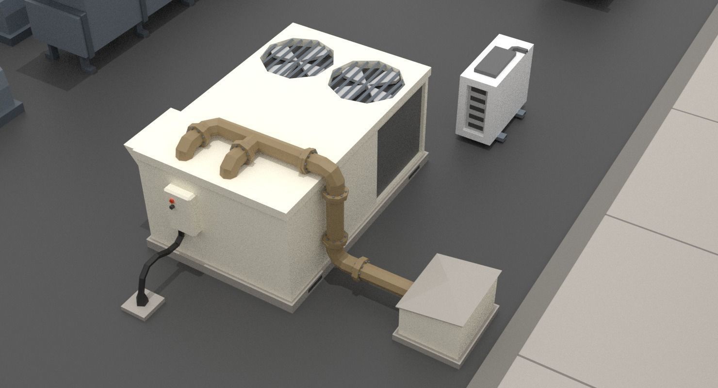 LowPoly Factory Pack Low-poly 3D model_8