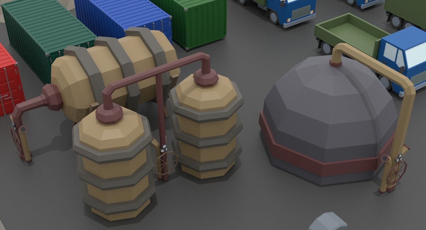 LowPoly Factory Pack Low-poly 3D model_22