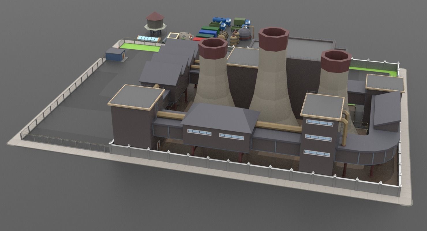 LowPoly Factory Pack Low-poly 3D model_2