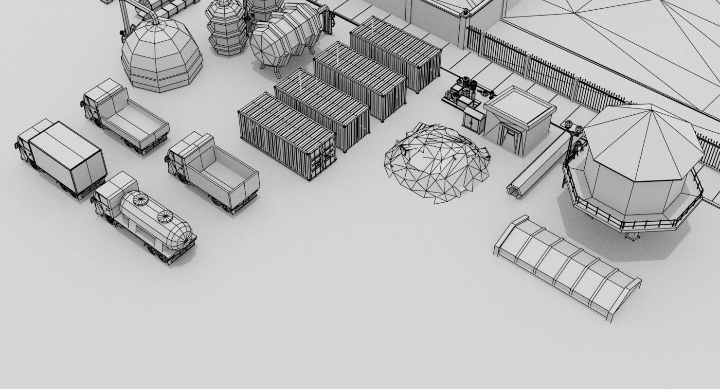 LowPoly Factory Pack Low-poly 3D model_26