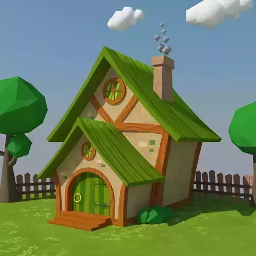 Low Poly Green House