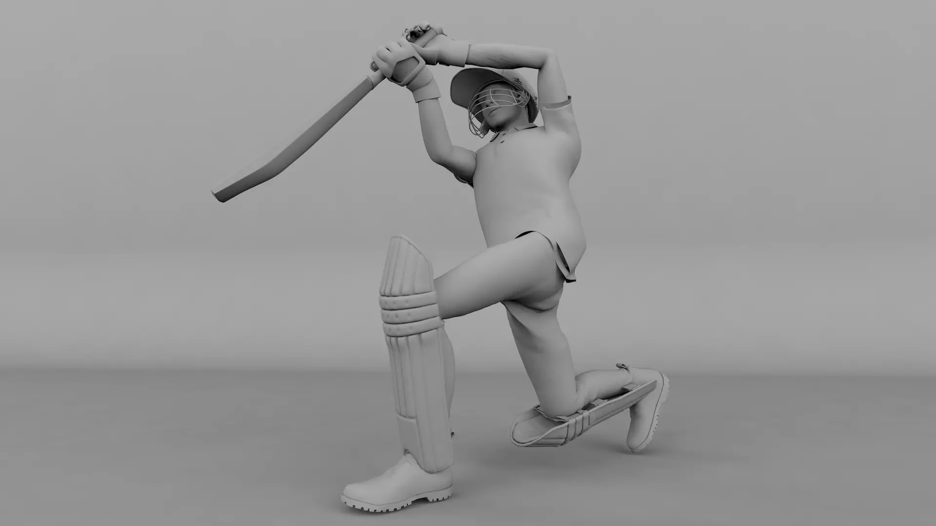 cricket betsman 3d character 3D model_0
