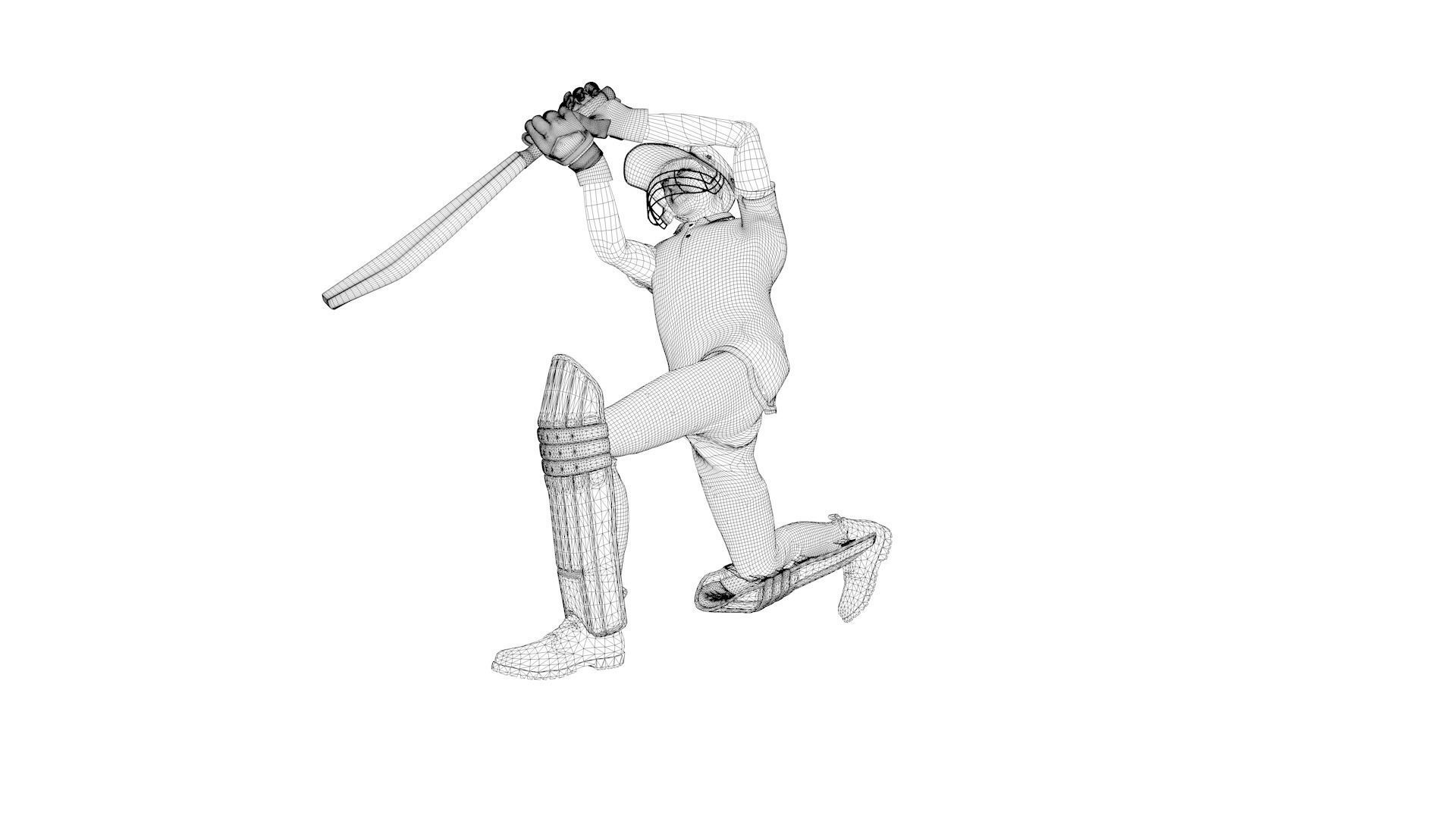 cricket betsman 3d character 3D model_5