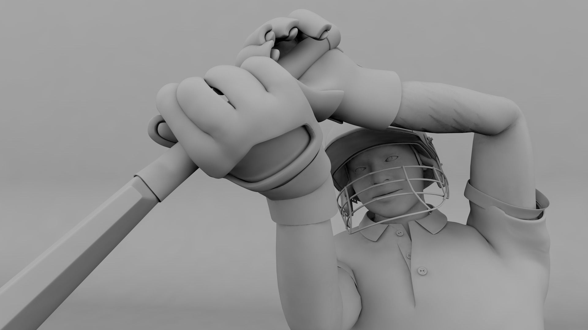 cricket betsman 3d character 3D model_3