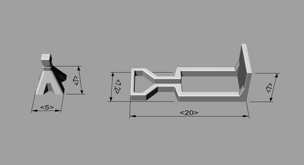 Jackstand Set for 1-64 scale HotWheels 3D print model_5