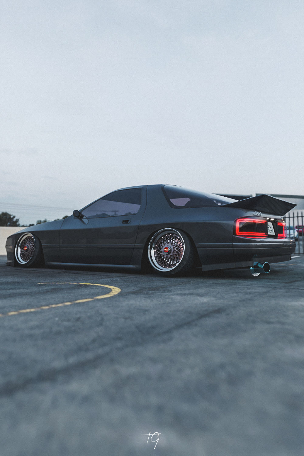 Stanced Mazda RX7 FC model 3D model_4