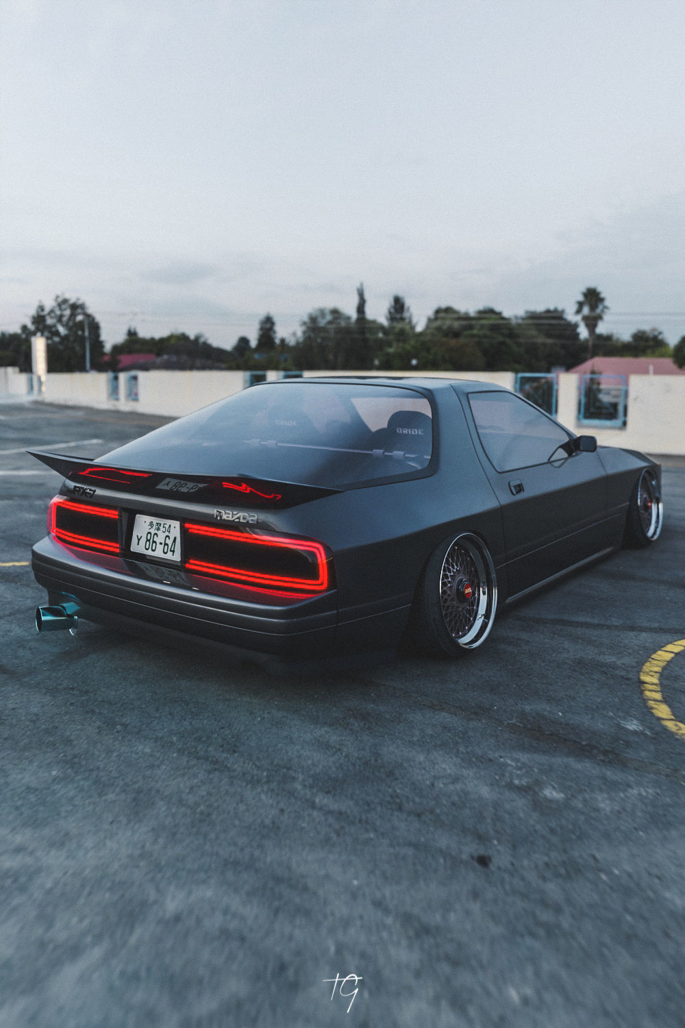 Stanced Mazda RX7 FC model 3D model_3
