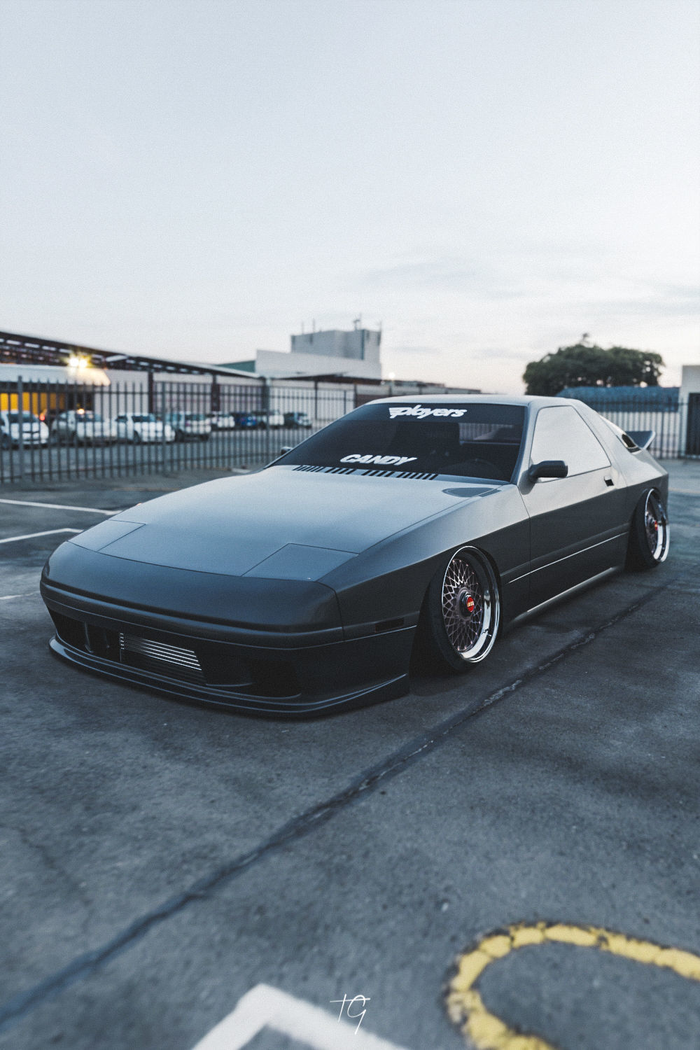 Stanced Mazda RX7 FC model 3D model_2