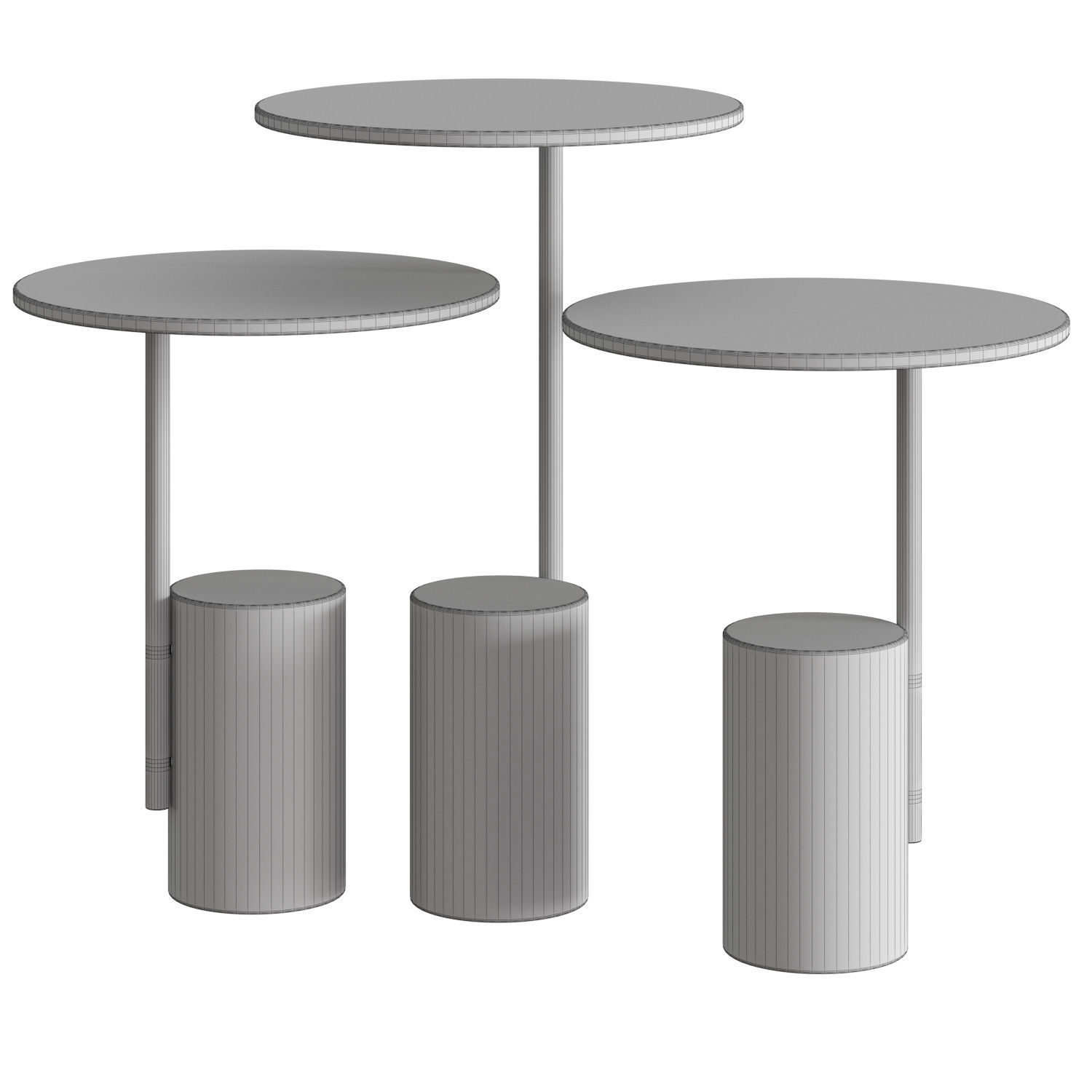 Quinti Sedute Xaxa Coffee Side Tables 3D model_1