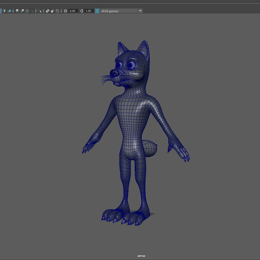 Wolf Cartoon 3D model_11