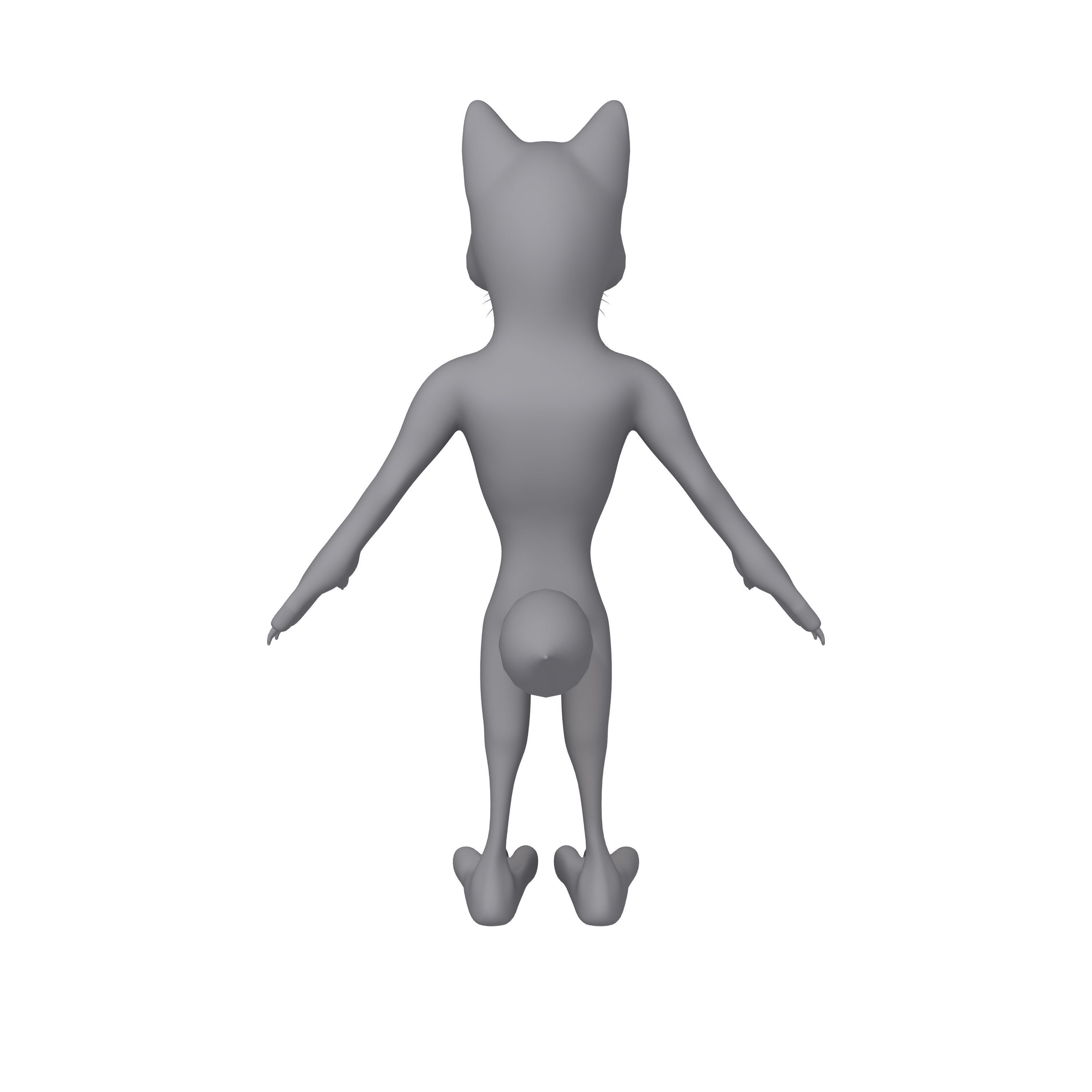 Wolf Cartoon 3D model_9