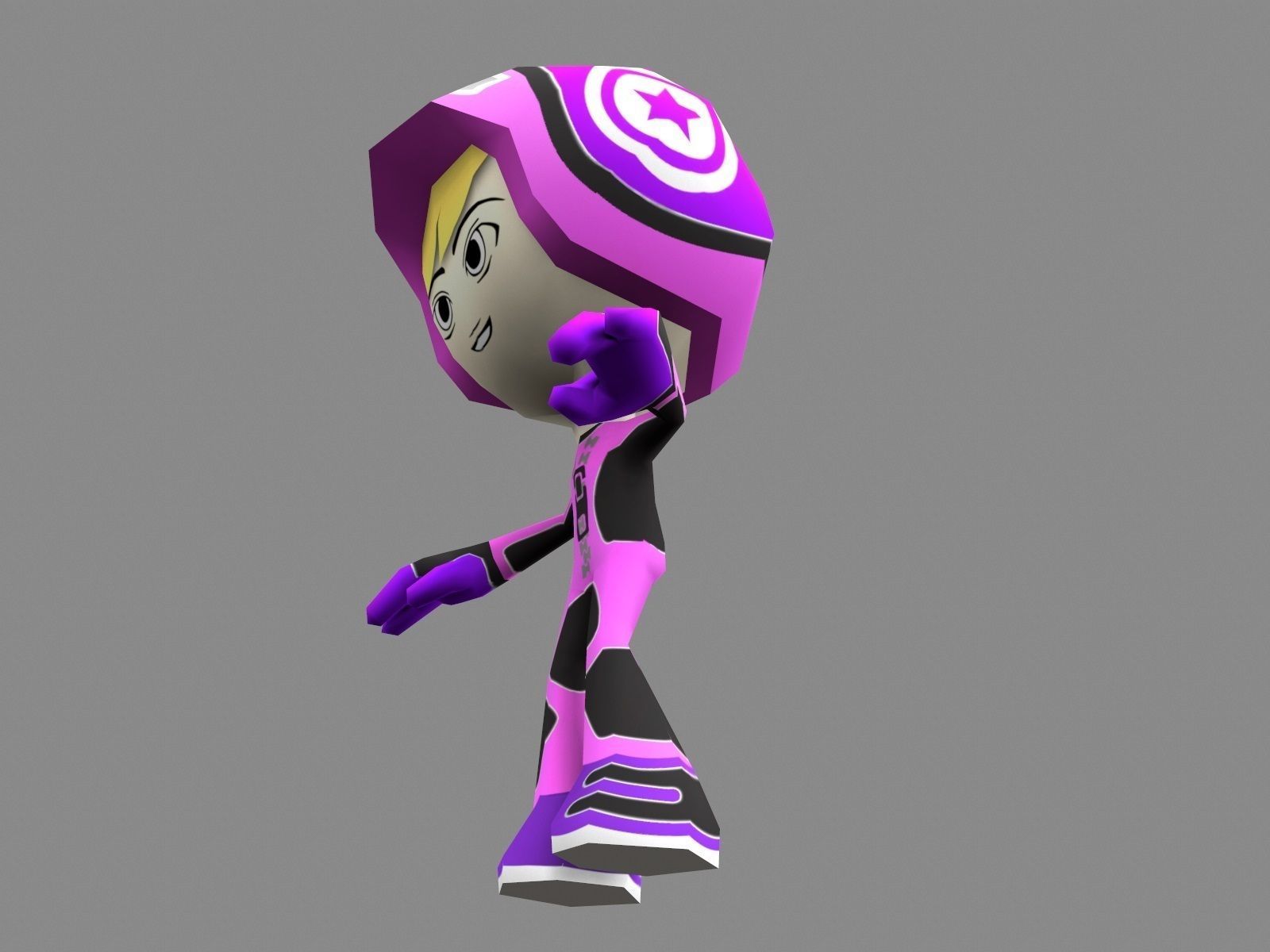 Flip Rider Character Low-poly 3D model_9
