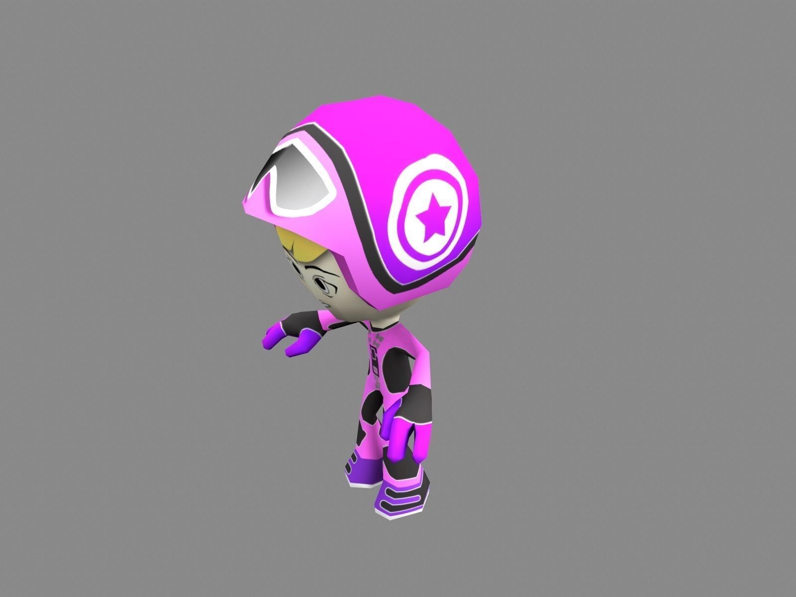Flip Rider Character Low-poly 3D model_4