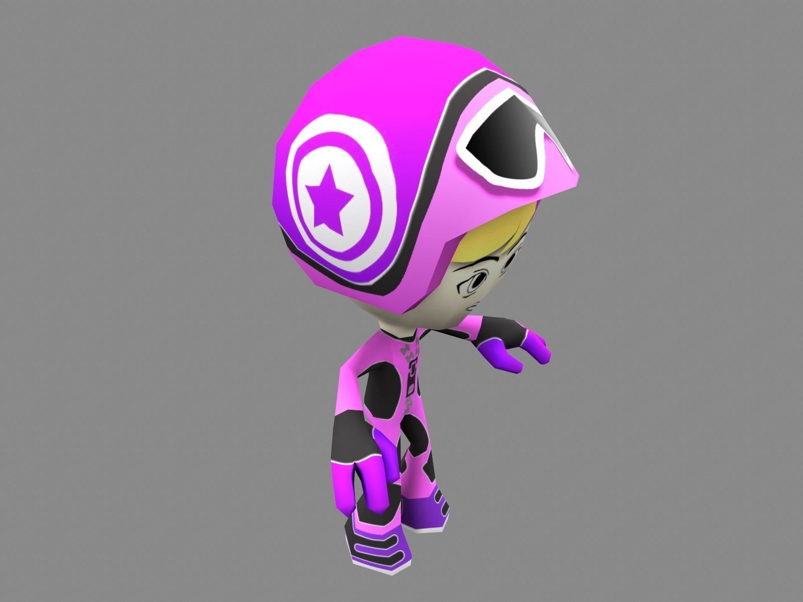 Flip Rider Character Low-poly 3D model_5
