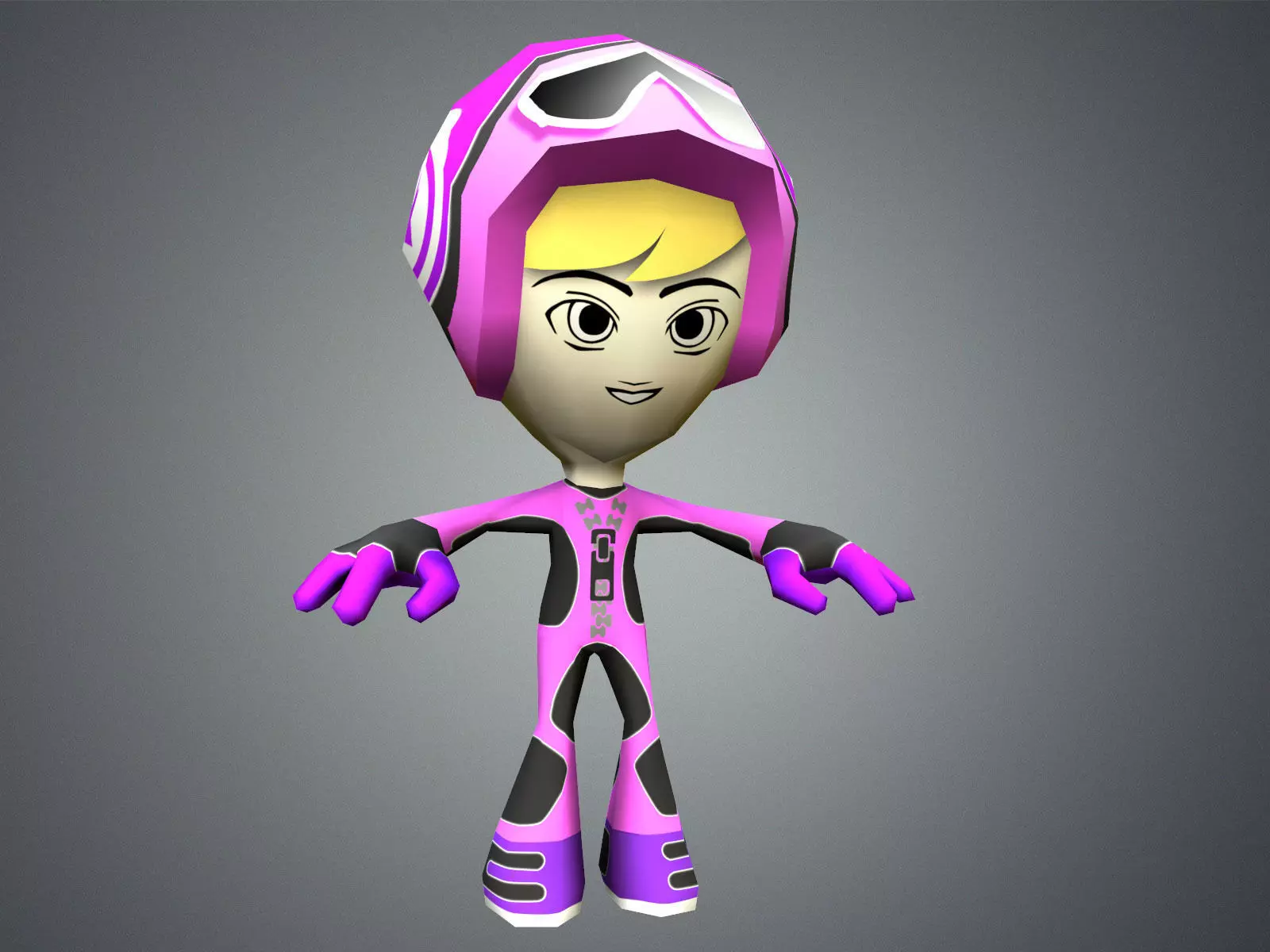 Flip Rider Character Low-poly 3D model_0