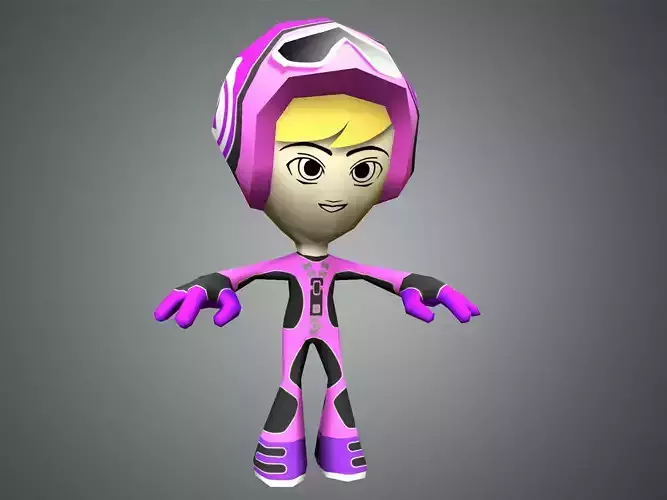 Flip Rider Character Low-poly 3D model
