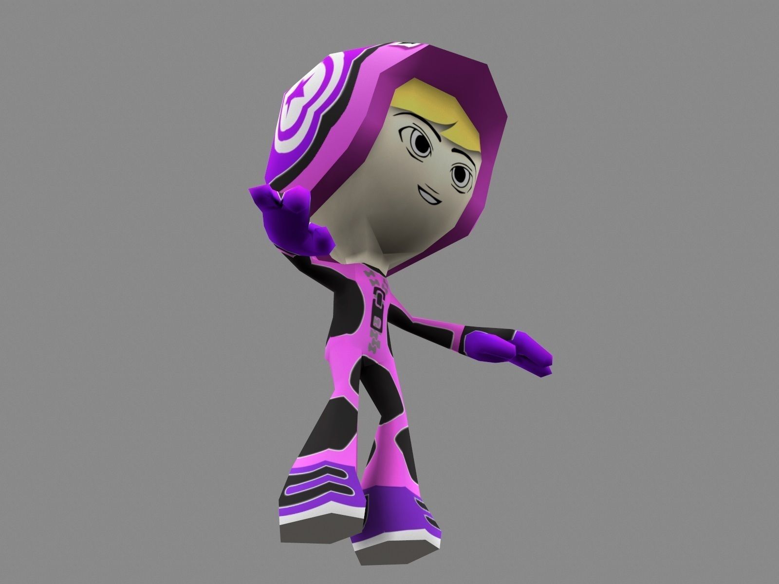 Flip Rider Character Low-poly 3D model_7