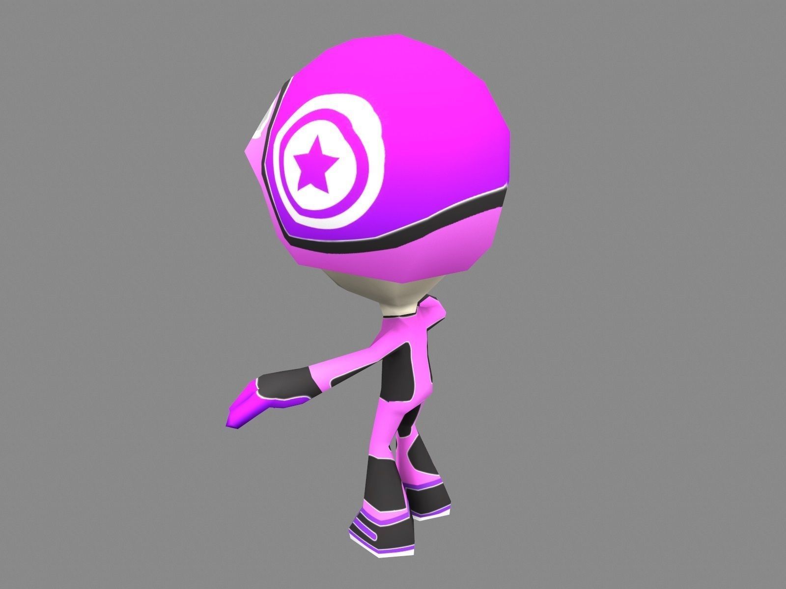 Flip Rider Character Low-poly 3D model_10
