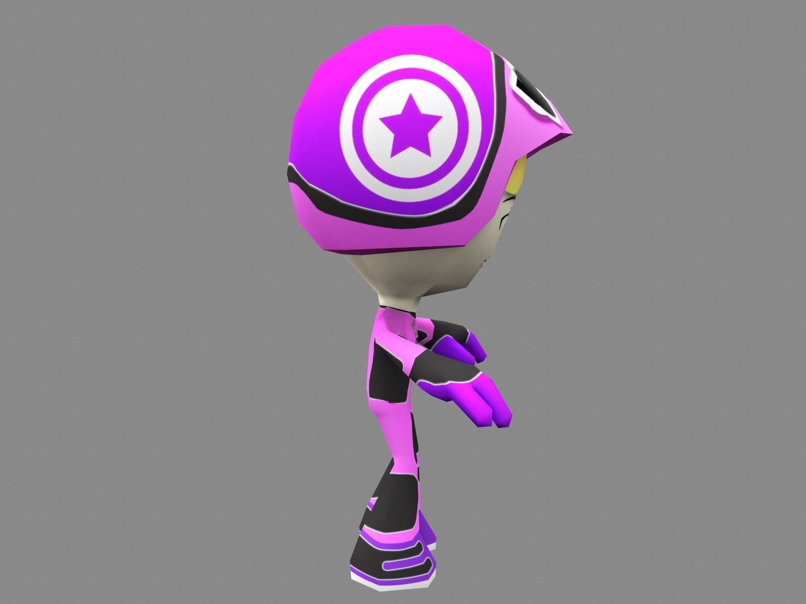 Flip Rider Character Low-poly 3D model_1
