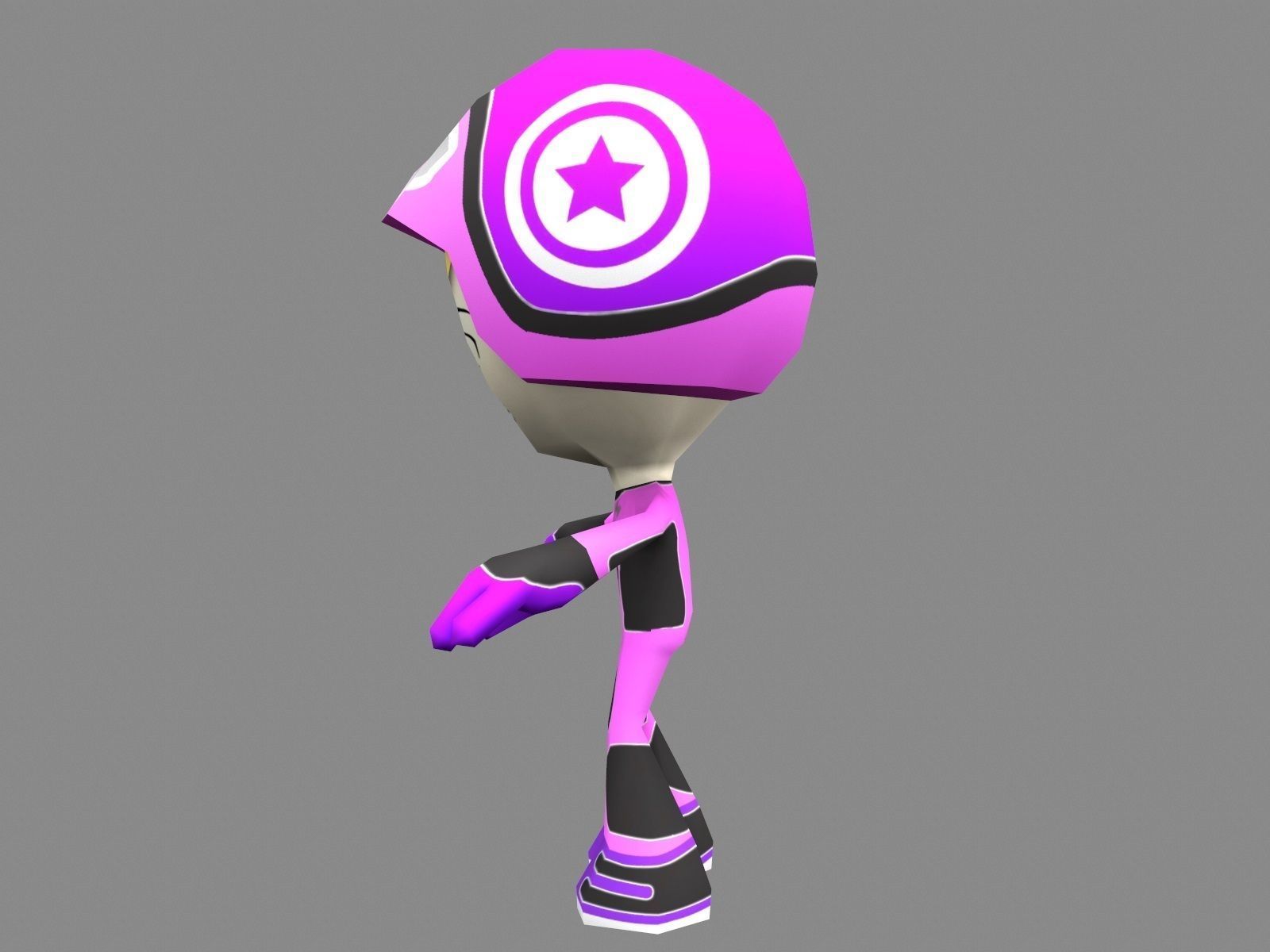 Flip Rider Character Low-poly 3D model_3