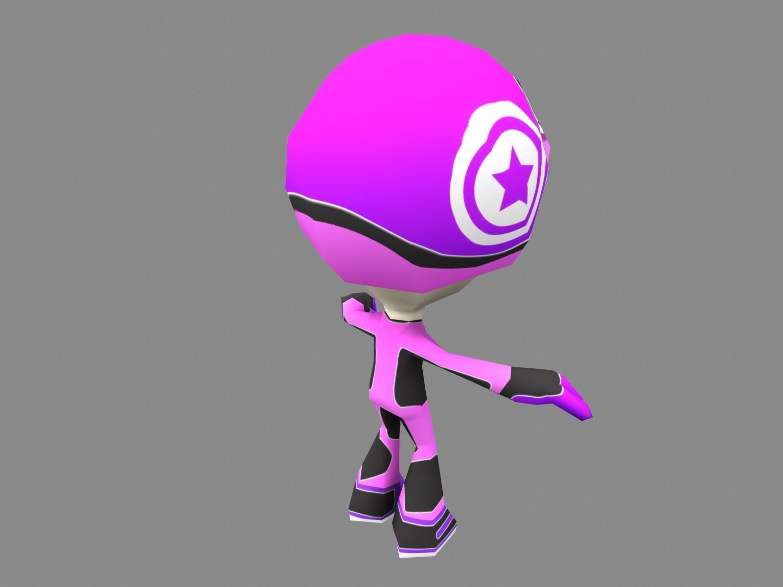 Flip Rider Character Low-poly 3D model_6