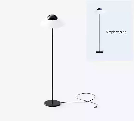 Floor lamp black and white