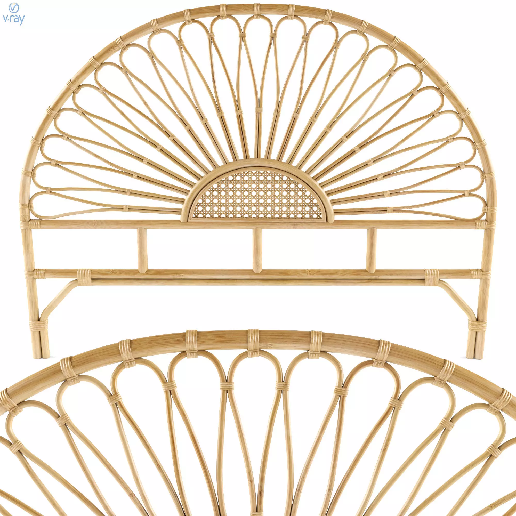 Tio rattan bedside 3D model_0