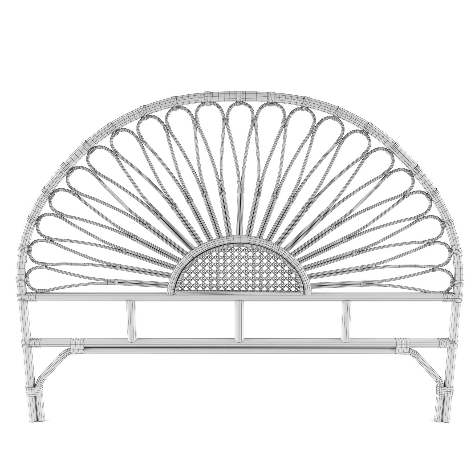 Tio rattan bedside 3D model_1