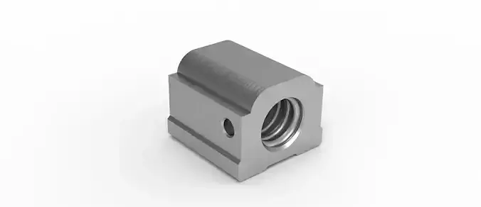 Platform Ball Nut M14   4mm Thread 35mm Long for Ball Screw