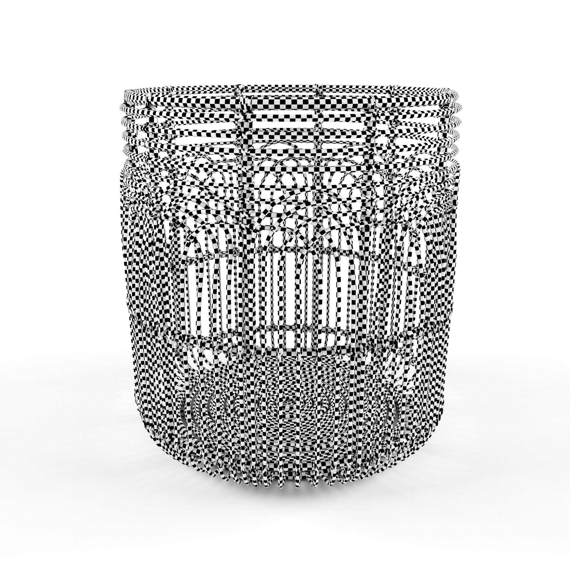 Large Naga Rattan Baskets 3D model_3