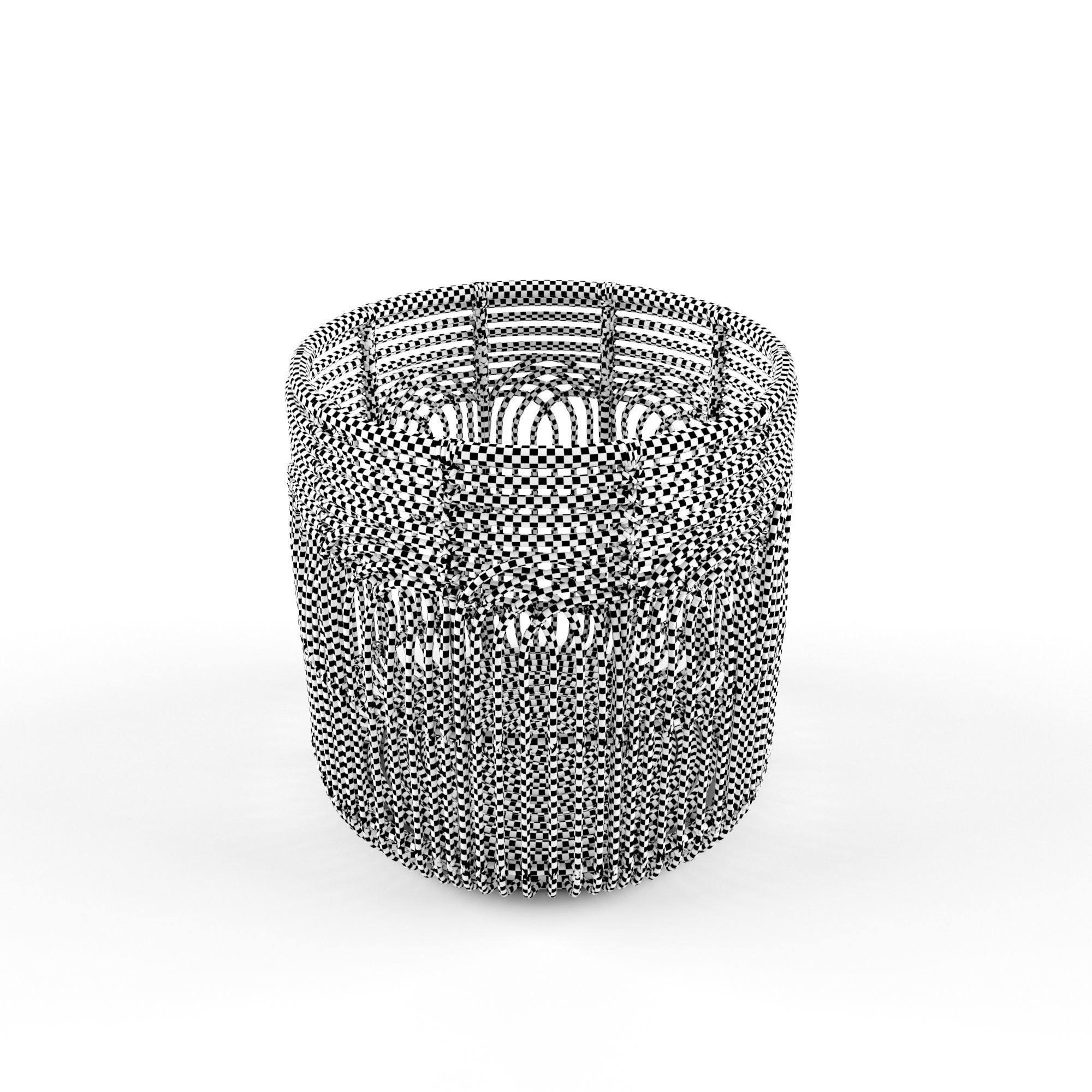 Medium Naga Rattan Baskets 3D model_4