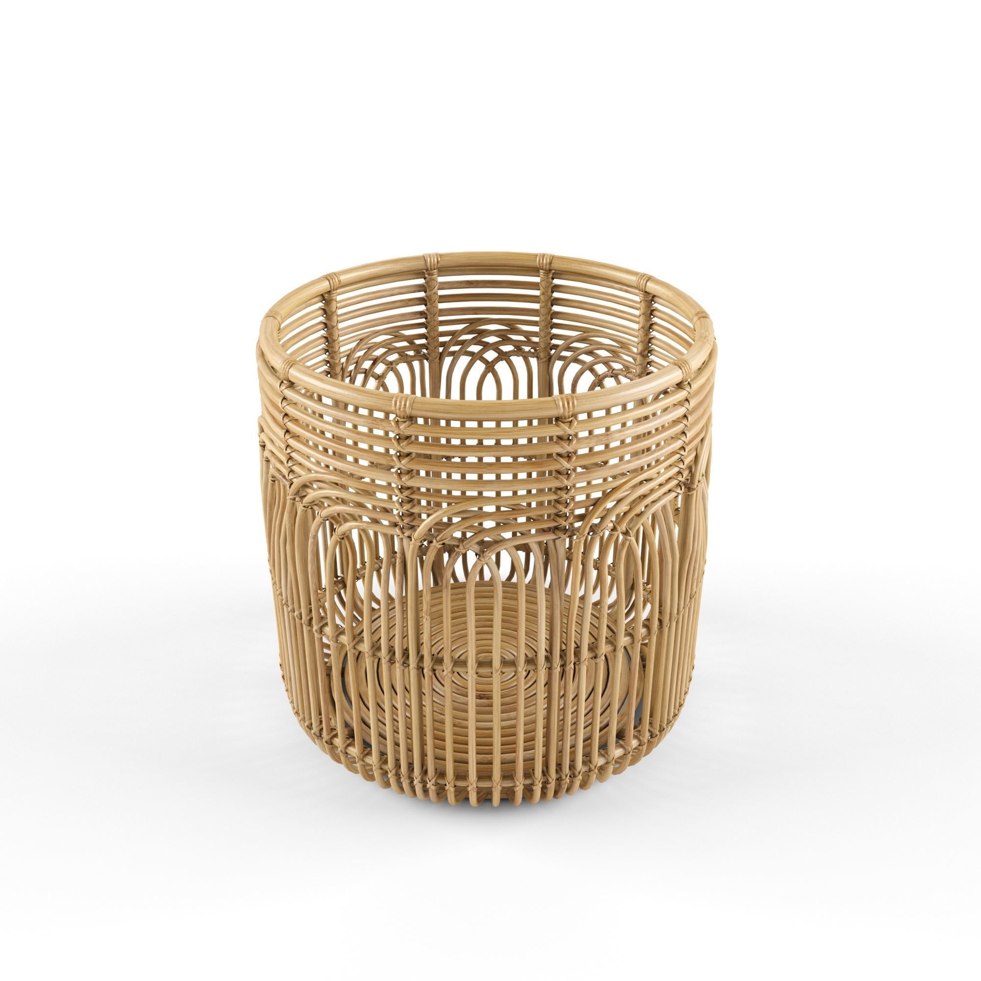 Medium Naga Rattan Baskets 3D model_2