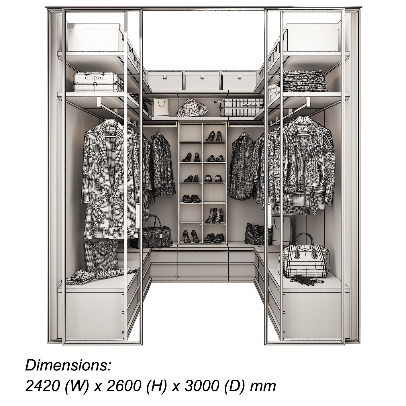 Walk-in Closet 98 part 1 3D model_4