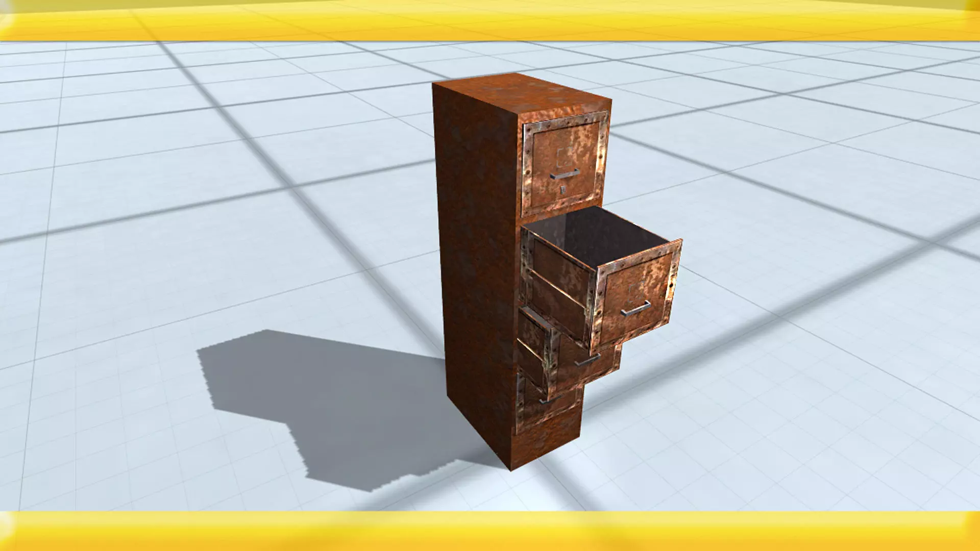 Office filing cabinet 3D Free low-poly 3D model