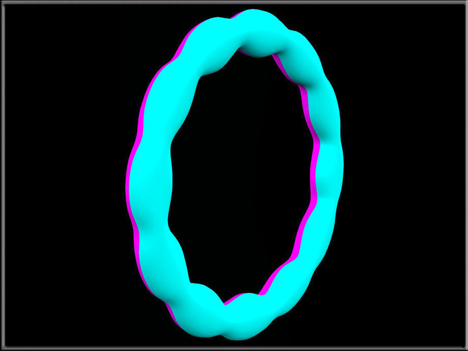 Flower Petals Band Ring 03 Low-poly 3D model_3