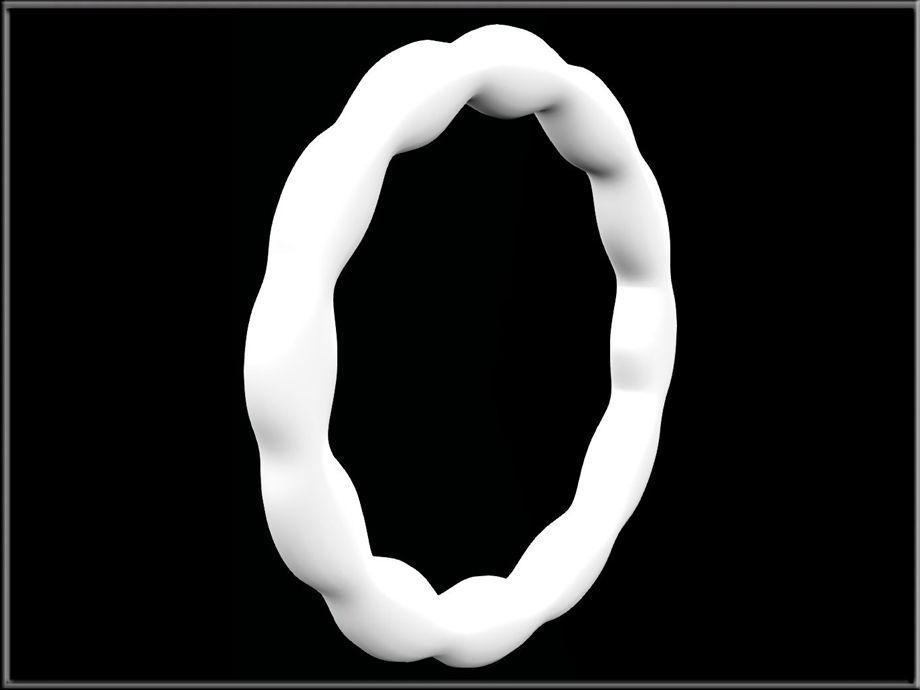 Flower Petals Band Ring 03 Low-poly 3D model_2