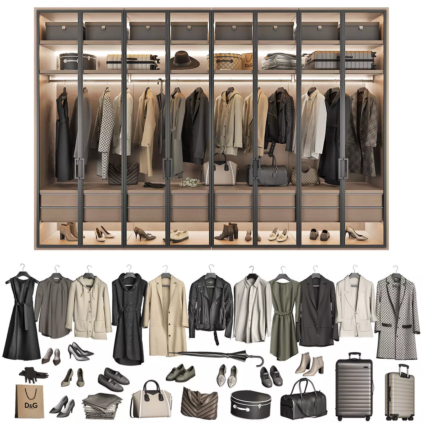 Walk-in Closet 98 part 4 3D model_0