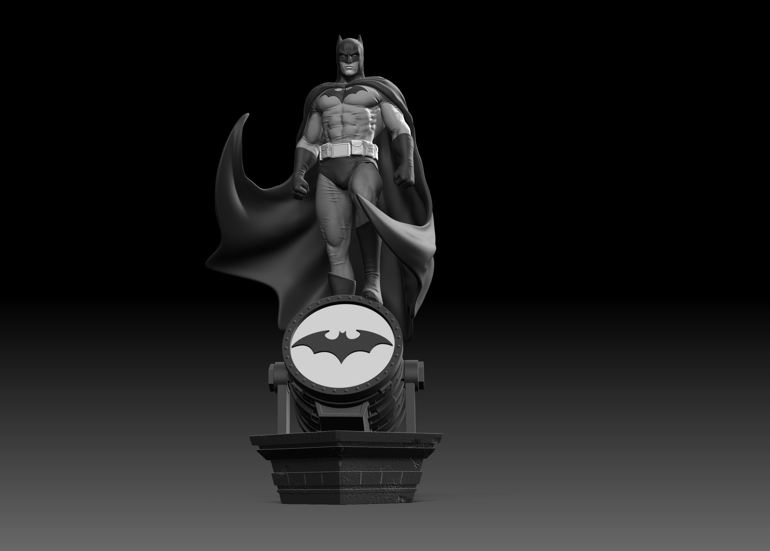 Batman Fan Art Statue 3d Printable 3D print model_12