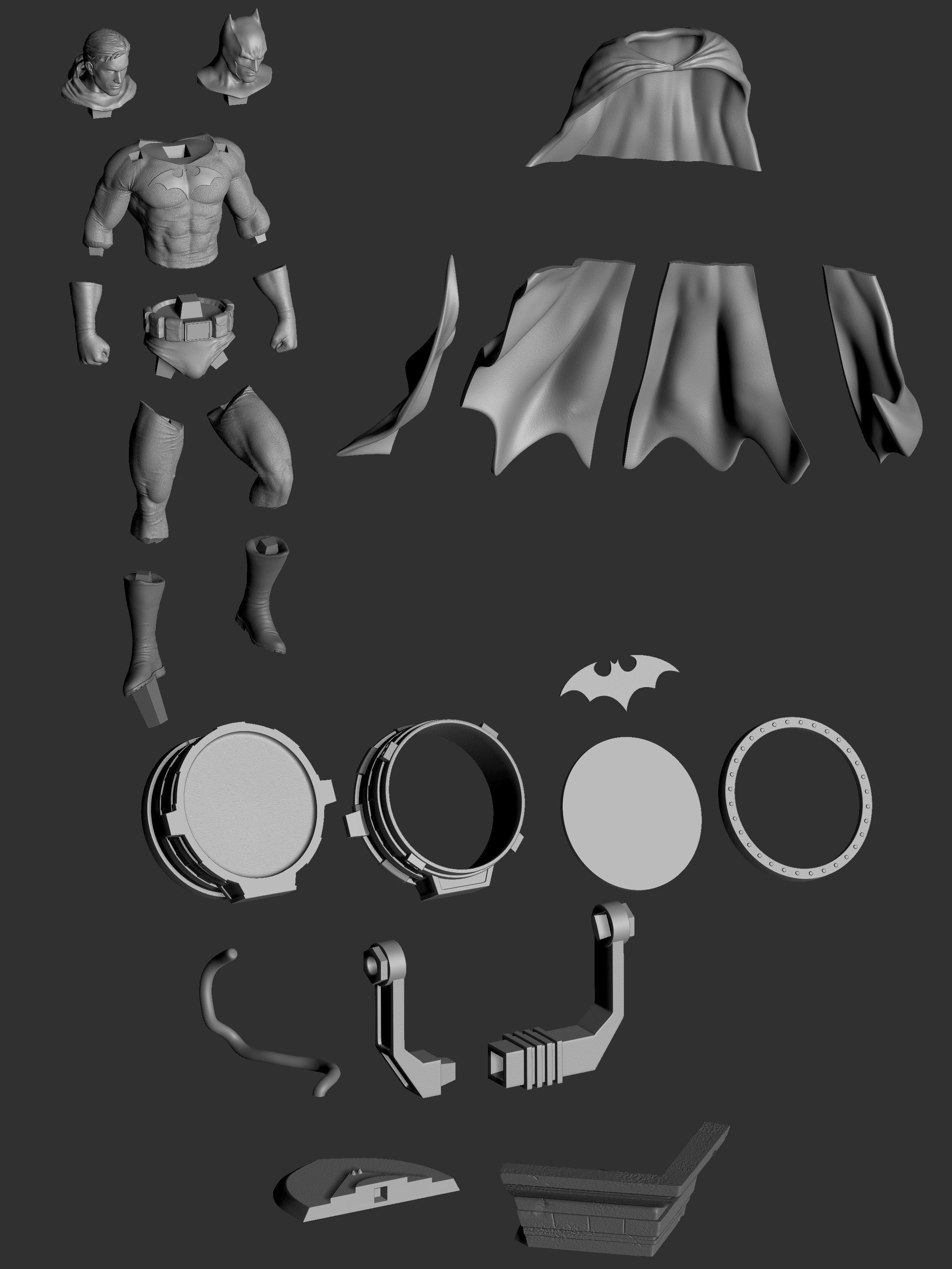 Batman Fan Art Statue 3d Printable 3D print model_2