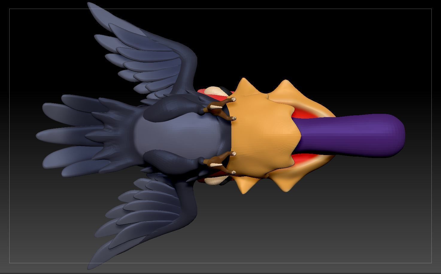 Stylized Bird 3D model_5