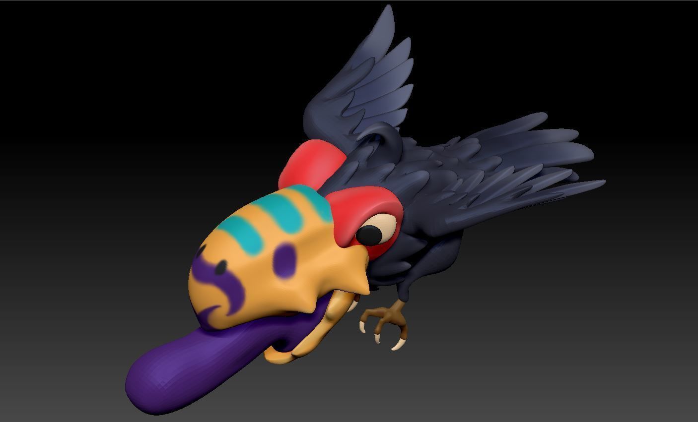 Stylized Bird 3D model_2