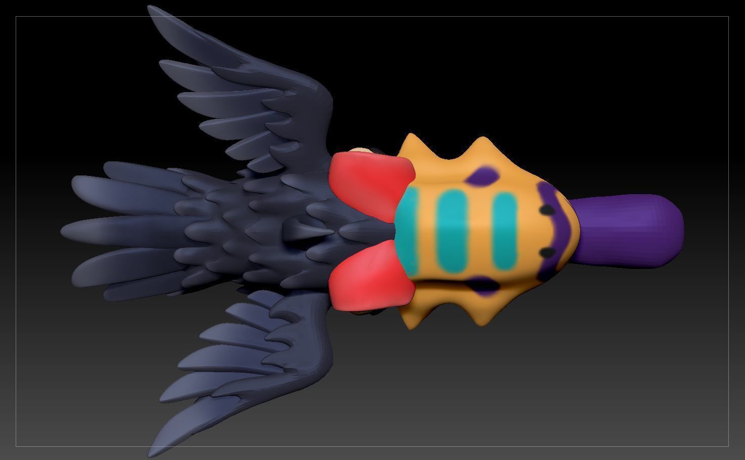 Stylized Bird 3D model_6