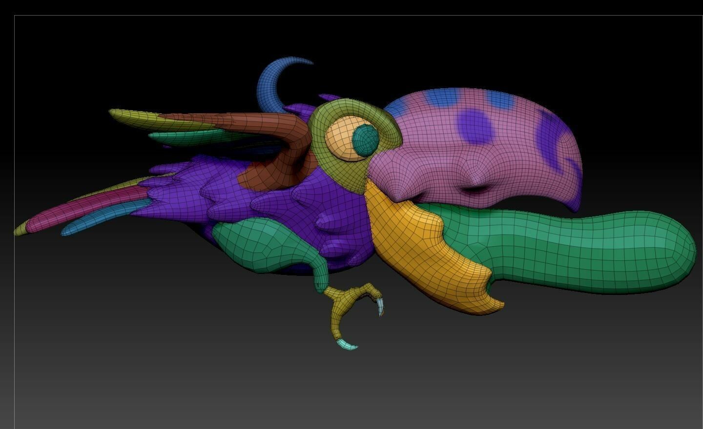 Stylized Bird 3D model_7