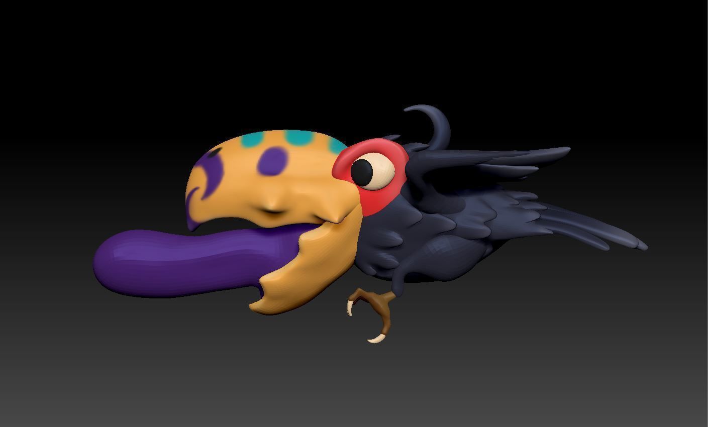 Stylized Bird 3D model_3