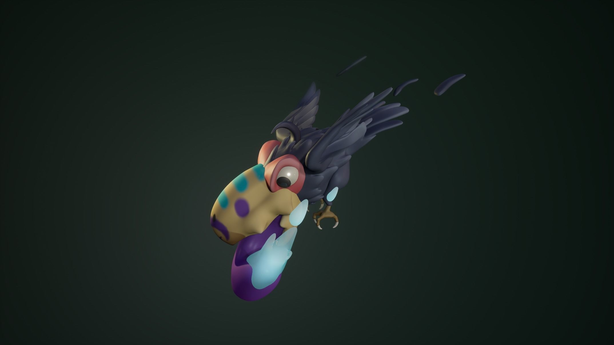 Stylized Bird 3D model_1
