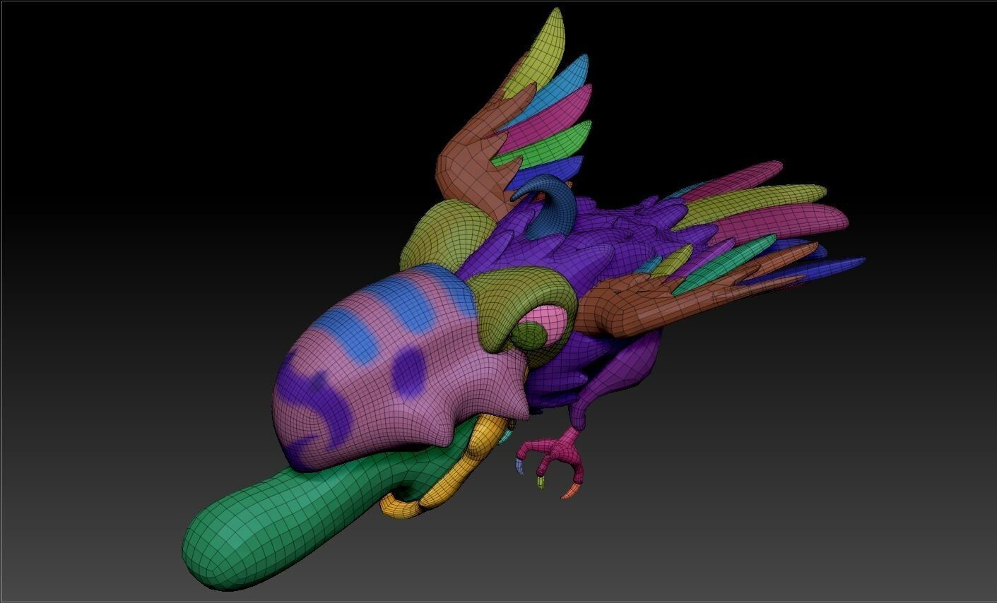 Stylized Bird 3D model_8