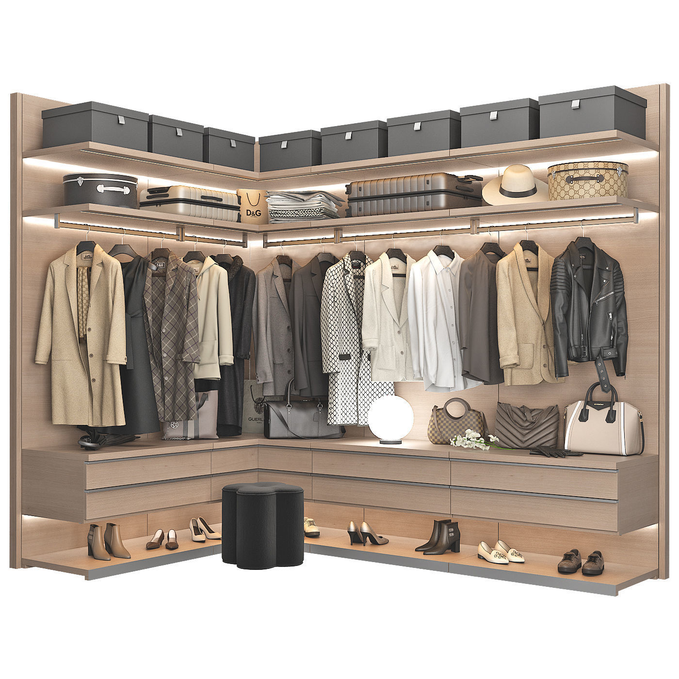 Walk-in Closet 98 part 6 3D model_2